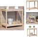vidaXL Oppottafel met schap 82,5x50x75 cm massief grenenhout