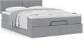 Maison Exclusive - Lit plateforme avec matelas, gris clair, 140x190 cm, textile