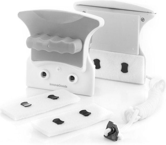 InnovaGoods MAGLY Magnetische Ruitenwisser - Ramenreiniger - voor ramen tot 8 mm dik - Grijs