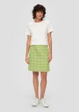 s.Oliver - Vrouwen - Bouclé rok met ritssluiting - Lichtgroen - Maat 36