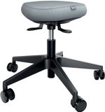 Leitz Ergo Actieve Zitkruk met Wieltjes en Comfort Wiebelkussen - Ergonomische Zadelkruk - In Hoogte Verstelbaar - Zwart