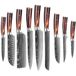 KitchenBrothers Ensemble de couteaux de cuisine BL-18609 - 9pcs KP18609