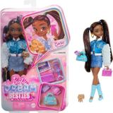 Barbie-pop "Dream Team Brooklyn", 8 muziekaccessoires, zwart haar, afneembare kleding, flexibele gewrichten