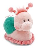 62888 Escargot en peluche fleur, 15 cm, rose, peluche, peluche douce, adorable animal en peluche à câliner et à jouer, pour enfants et adultes, super idée cadeau