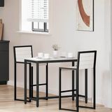 vidaXL Tafel Wit 100 x 50 x 77 cm Engineered Hout en Staal