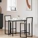 vidaXL Tafel Wit 100 x 50 x 77 cm Engineered Hout en Staal