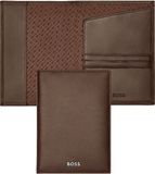 HUGO BOSS Classic Smooth Passport Case Brown