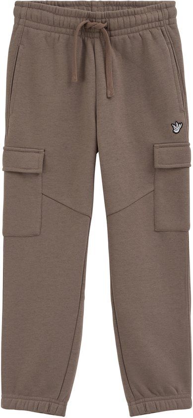 WE Fashion Jongens regular fit joggingsbroek met cargozakken