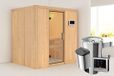 Karibu Fanja Sauna Helderglas Deur Biokachel 3,6 kW Externe Bediening