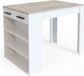 Vicco Table de bar – 67 x 100 cm Sonoma/Blanc