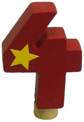 Niermann stand by 9614 - Verjaardag Happy Nummer 4 - Kindernachtlampjes - EAN: 4036239096145