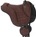 Harper Rijpad - Sella senza arcione - Equitazione confortevole - Camoscio sintetico con grip - 46 cm lunghezza dorso - Marrone