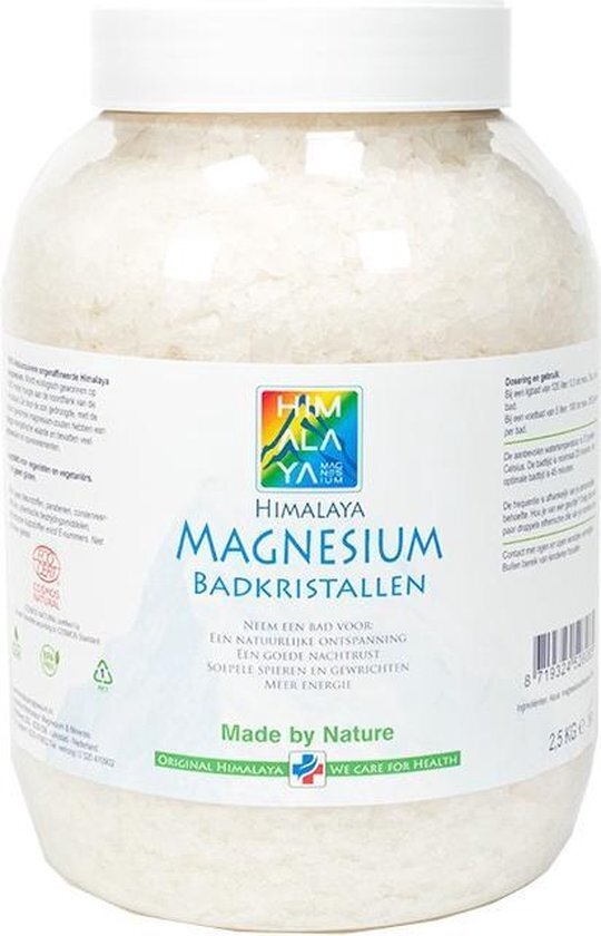 Himalaya Magnesium Magnesium Badkristallen-Vlokken-Flakes van Himalaya magnesium| 2,5 kg - Food kwaliteit | Magnesium Voetbadzout