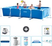 Intex Rechthoekig Frame Zwembad - 450 x 220 x 84 cm - Blauw