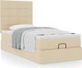 Maison Exclusive - Cadre de lit ottoman avec matelas, couleur crème, 80x200 cm, textile