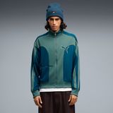 PUMA T7 Love Of The Cat Relaxed trainingsjack voor heren L, Midnight Petrol Herb Garden Blue Green