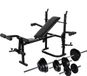 vidaXL Banc de musculation avec support de poids et haltères 30,5 kg