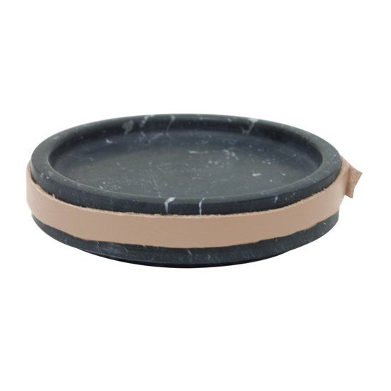 TAK Design Serveerschaal Carlo - Marmer - Zwart - Ø11 cm