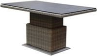 AVH-Collectie Ibiza stoel bank dining loungeset 6 delig grijs met verstelbare tafel