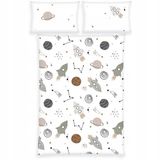 Herding Babybest Housse de couette en flanelle Enfants 100x135cm Espace Blanc Multi