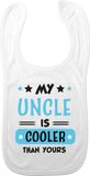 Bellatio Decorations Baby slabbetje - blauw - my uncle is cooler - kraam cadeau - morsdoek - oom