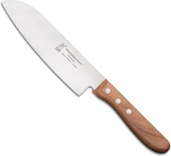 Robert Herder Santoku Koksmes - 16.5 cm - Carbonstaal - Beukenhout