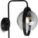 Moderne wandlamp van glas met grafietrand