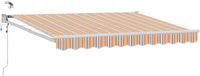 vidaXL Parasol extérieur rétractable électrique 3,5 x 2,5 m Orange Polyester