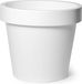 Mega Collections Plantenpot/bloempot - kunststof - wit - buiten - D50 x H44 cm