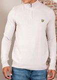 Lyle & Scott Cotton Merino Quarter Zip Jumper Truien & Vesten Heren - Sweater - Hoodie - Vest - Beige - Maat XL