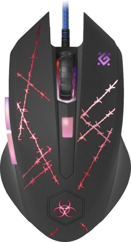 Defender Forced GM-020L muis Gamen Ambidextrous USB Type-A Optisch 3200 DPI