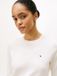Tommy Hilfiger Dames Gebreide Trui Katoen/Polyamide Wit S