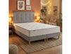 Matelas ressorts 7 zones H24 sommier tête de lit gris 2x90 x 200
