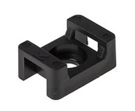 RS PRO Bevestigingssokkel, nylon 66 zwart 23 mm x 16 mm, voor 6,3 mm → 8 mm kabelbinders, 250 stuks, verpakking van 250 stuks