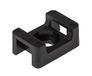 RS PRO Bevestigingssokkel, nylon 66 zwart 23 mm x 16 mm, voor 6,3 mm → 8 mm kabelbinders, 250 stuks, verpakking van 250 stuks