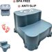 Enfant marchepied - 2 marches - Tabouret WC/Toilette - Gris / Bleu - 18 mois - 10 ans