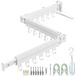 Aluminium droogrek montage mural porte-linge mural - blanc - 101 cm déplié