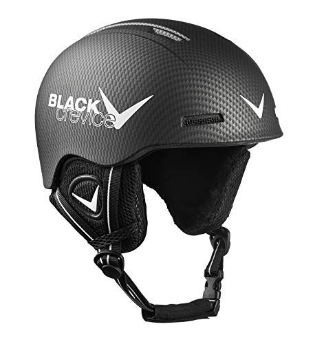 Black Crevice Unisex Jongeren Skihelm Stubai - Carbon Zwart/Wit - 52-54 cm