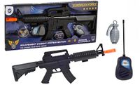 EUROPEAN FORCE - Mitraillette - Verkleedaccessoires - 183302 - Zwart - Plastic - Militair - Kinder Speelgoed - Carnaval - Kostuum - 61 cm x 35 cm - Vanaf 3 jaar.