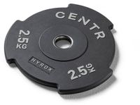 Centr x HYROX Hyrox - 2x Interlocking Bumper Plate 2.5kg - Gewicht Schijf - Sport Gewichten - Fitness - Zwart - Per Stuk