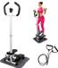 Mobiclinic Step-Pro - Stepper - Met armen - Swing stepper - Met handgreep - Fitness Apparaat - Weerstandsbanden - In hoogte verstelbaar - Fitnesstrainer - LCD-scherm - Tot 150 kg - Compact - Wit