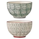 Bloomingville Schalen Karine, grijsgroen, keramiek, set van 2