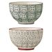 Bloomingville Schalen Karine, grijsgroen, keramiek, set van 2