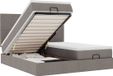 vidaXL Lit coffre avec matelas et LED 200x200cm Tissu Taupe