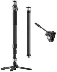 YC Onion YC Onion Pineta 3-Section Carbon Fiber Monopod with Extension Tube and FH60 Fluid Head