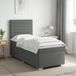 vidaXL Boxspringbed met matras, donkergrijs, 80 x 200 cm, gestoffeerd