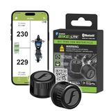 FOBO Bike Lite Bandenspanningscontrolesysteem met app, intelligente Bluetooth 5.0 bandenspanningssensor, bandenspanningscontrolesysteem voor motorfietsen, bandenspanningsmeter, manometer, zwart