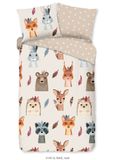 Muller Textiles Good Morning dekbedovertrek dieren - 1 persoons 140x200/220 cm - Multi - 100% Katoen renforcé