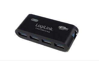 LogiLink USB 3.0 Hub - 4x USB 3.0 Ports - Black