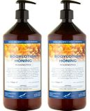 Claudius Cosmetics B.V. Claudius Bodylotion Honing 2 x 1 Liter met 2 pompen